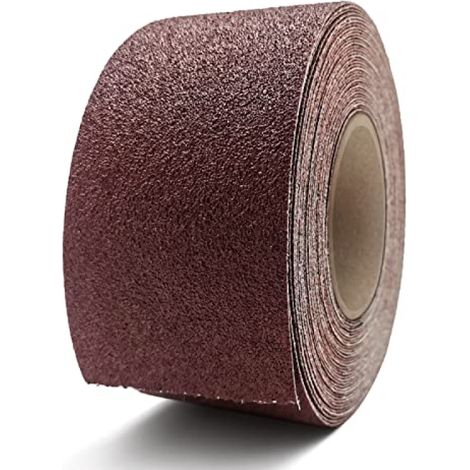 Irovami Rouleau de papier abrasif alumineux 60 mesh, 7,6 cm x 15 m, pour le travail des métaux, du bois, la restauration de meubles et le ponçage de tuyaux automobiles. (1/5)