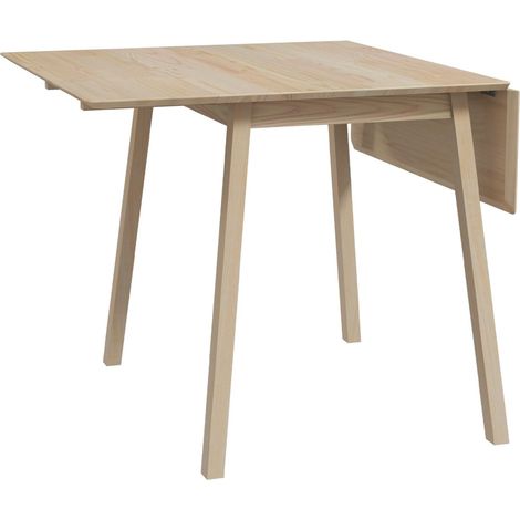 Table pliante bois 110x86cx75cm - Pour 2-4 personnes - Naturel - Idéale petits espaces - Cuisine/salon (1/5)