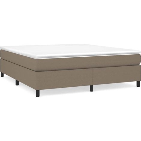Maison Exclusive - Struttura Letto a Rete a Molle Tortora 160x200 cm in Tessuto (1/5)