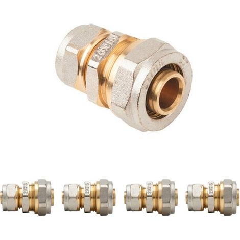 Set di 5 Manicotto ridotto 25-20 per tubo multistrato a compressione da 25 mm, senza necessità di macchina crimpatrice, gr