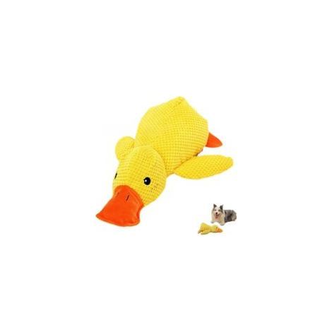 Hundespielzeug – 1 Stück, Anti-Stress-Entenspielzeug, robustes Kauspielzeug – 25 cm, Gelb (1/5)