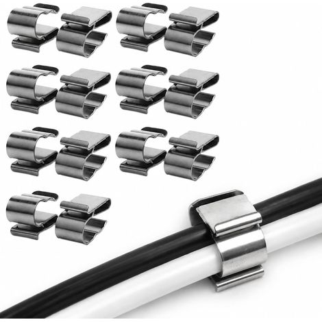 Clips De Câbles Photovoltaïques 50 Pièces Pinces À Panneaux Solaires Pour Câble 6 mm² Clip De Fixation Anti-Chute Installation Sans Outil Pour Lignes Et Cadres (1/5)