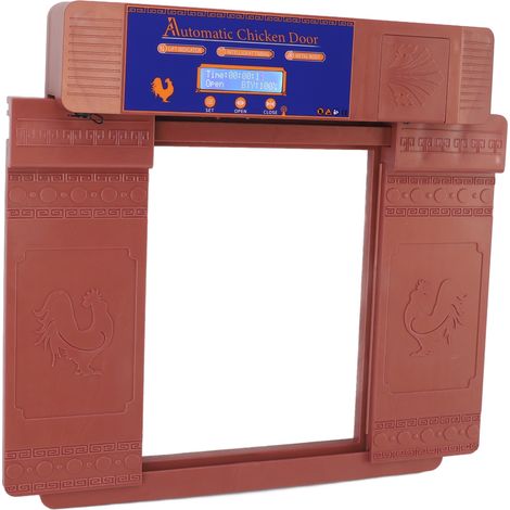 Ouvre-porte automatique pour poulailler avec minuterie, double ouverture, accessoires pour poulailler, bronze (1/5)