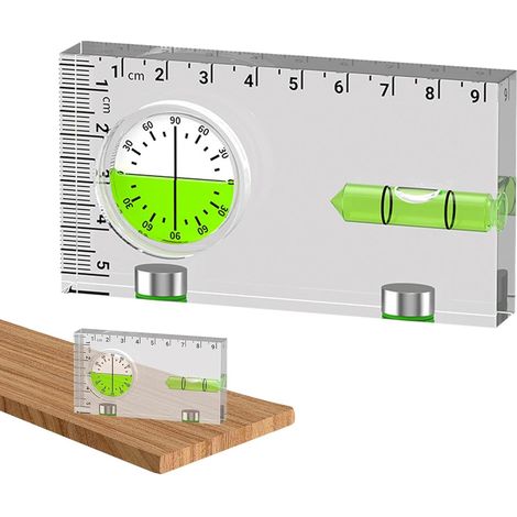 Niveau à bulle de poche,Équerre De Mesure Magnétique Portable Niveau à bulle de contrôle - pour l'agencement, la charpente, les meubles, la construction, l'ébénisterie, l'atelier de loisir (1/5)