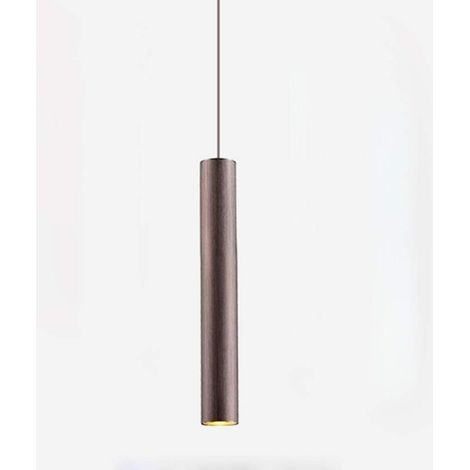 LED Lampe Suspension Nordique Long Tube Lampe Suspendue Minimaliste Créatif Plafonnier Art Moderne Décor Luminaire pour Salle à Manger Cuisine Ile (Coffe-Gold-30cm) (1/4)