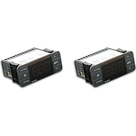 2x EK-3010 Temperaturregler 220V Sensor Kühlschrank Heizung Alarmthermostat mit Sonde für Kühl- und Gefrierschränke