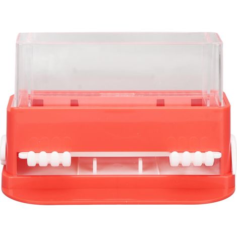 Boîte de Rangement Transparente pour Applicateurs Dentaires - Grande Capacité, Dispensateur à Brosses Rouge (1/5)