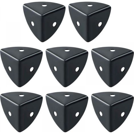 8-Piece Table Corner Protectors, Black Aluminum Corner Guards, Suitable for Furniture Protection, Decoration, Anti-Collision and Anti-Breakage