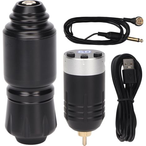 Kit Machine à Tatouer Sans Fil RCA 1500mAh, Alimentation Puissante Réglable 3‑12V avec Écran LED et Cartouches WR21 (1/5)