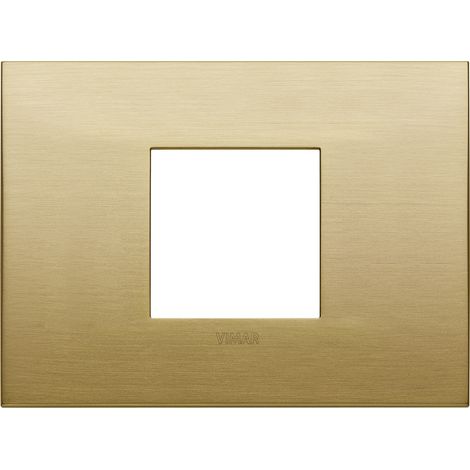 VIMAR - 19652.12.01 Placca Classic 2MC ottone spazzolato