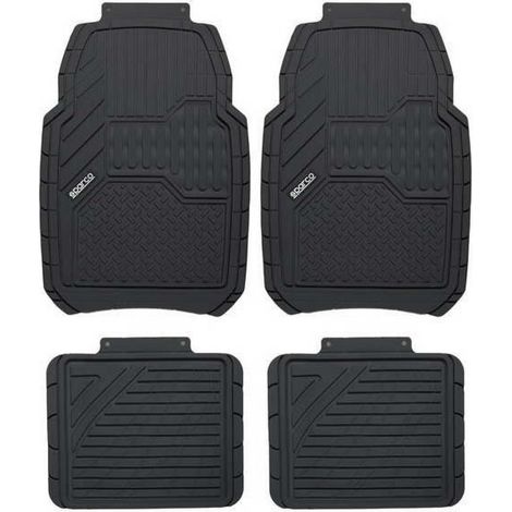 4 TAPIS DE SOL PVC NOIRS SPARCO