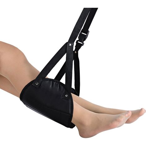 Repose-pieds portable, repose-pieds de voyage, repose-pieds de cabine, repose-pieds réglable en hauteur, accessoires de voyage, repose-pieds hamac, noir