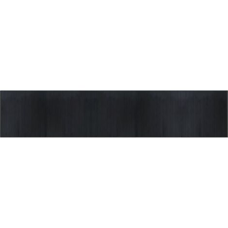 vidaXL Tappeto Rettangolare Nero 100x500 cm in Bambù