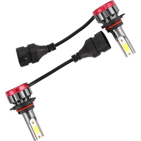 Paire d'ampoules LED pour phares antibrouillard 3000 lm 30 W EV19 9006/HB4 étanches, éclairage vert citron (1/5)