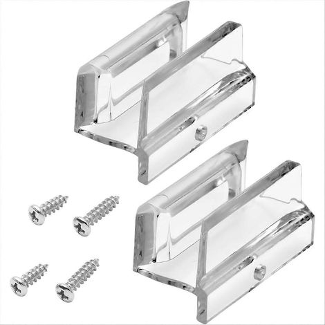 Guide inférieur pour porte de douche coulissante (suspension haute), rails de 3/8 po (paquet de 2) (1/5)