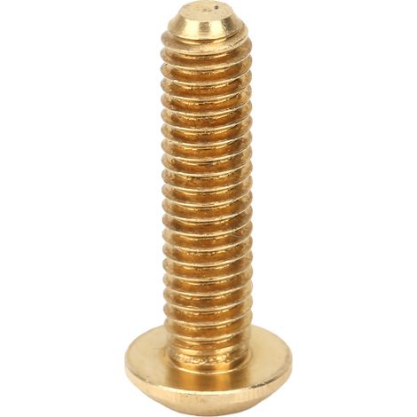 Vis à tête cylindrique creuse semi-circulaire en cuivre pur M4, M416 mm (1/5)