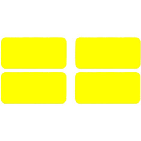Sticker Rifrangenti Rettangoli, Giallo, Set di 4 (1/3)
