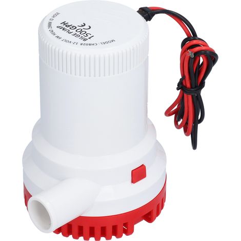 Pompe de cale submersible silencieuse multifonction 12V DC 1500GPH pour bateau, bassin et étang (1/5)