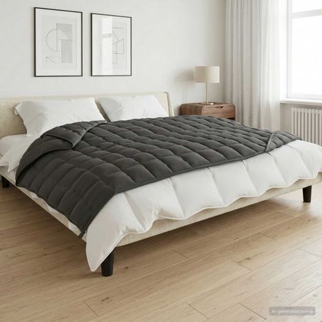 vidaXL Couverture Pondérée Anthracite 140 x 200 cm 6 kg (1/5)