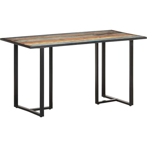 vidaXL Mesa de comedor de madera maciza reciclada 140 cm (1/5)
