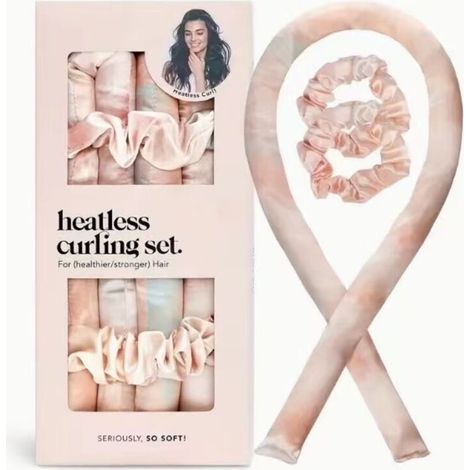 Kit de bouclage sans chaleur - Fer à friser en satin sans chaleur, rouleaux pour boucles sans chaleur, fer à friser sans chaleur (1/5)