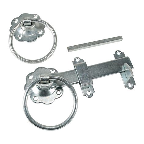 TIMCO Ring Gate Latch Plain Silver - 6"