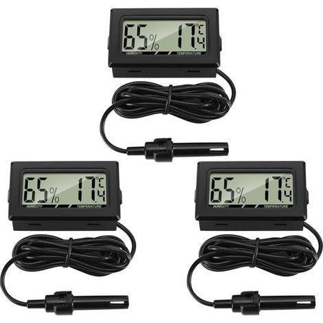 Digital thermometer with hygrometer and external probe – Temperature range -50℃ to 70℃ – Accuracy ±1℃ – Cable length 1.5m (1/5)