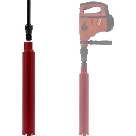Diamantbohrkrone Ø 66 mm mit Adapter für Bohrmaschine und SDS-max-Bohrhammer