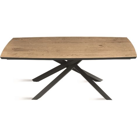 Tavolo fisso FLOYD 160 cm con piano in Rovere Crudo (1/3)