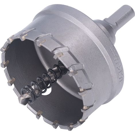 Scie cloche en carbure C45, kit de coupe de trous pour acier, métal, aluminium et bois, 65 mm, avec foret pilote (1/5)