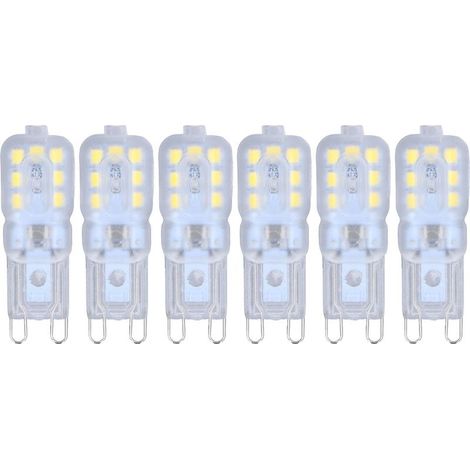Ampoule G9 à intensité variable, Protection des yeux, économie d'énergie, 14 LED, 3W, lumière pour lustre, lampe de Table, 6 pièces, blanc, 220V (1/5)