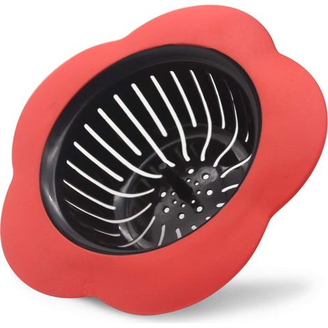 Sink Strainer Basket Stainless Steel Bathroom Sink Sink Drain Strainer (red) (1/5)