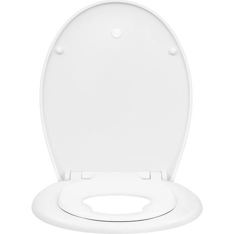 Woltu – Abattant de toilettes en duroplast – Softclose avec siège enfant intégré – Fixation rapide – Antibactérien – Dimensions 45.4 x 37.1 cm (1/4)