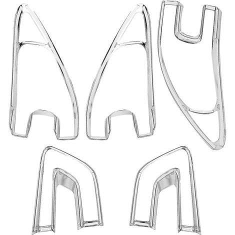 4 pièces de garniture de feu arrière de voiture, cadre de décoration chromé ABS pour Kadjar 2015 2016 2017 2018 Style A-- (1/5)