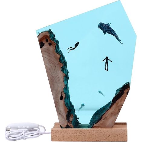 Lampe de table en rotin avec ampoule LED, alimentée par USB, décorative, tressée à la main, pour chambre, table de chevet, bureau ou salon. (1/5)