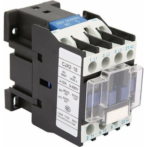 Contacteur AC Contacteur Électrique Industriel Contacteur à Trois Pôles à Haute Sensibilité CJX2-1801 (1/4)