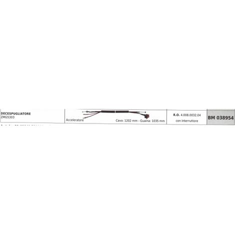 Cavo acceleratore ZOMAX decespugliatore ZMG5303 cavo 1202 mm guaina 1035 mm