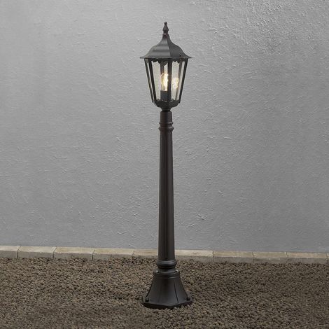 Wegeleuchte aus Aluminium Schwarz, antike E27 Gartenlaterne, Höhe 120cm (1/5)
