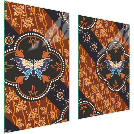 GLASSCHUTZPLATTE FÜR KÜCHE 65x52 BUTTERFLY