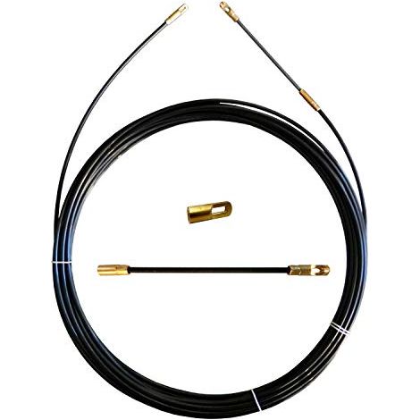 Sonda tiracavi in perlon, Ø4mm, 10 metri, con terminali intercambiabili, nera - Stak SPN4-010 (1/4)