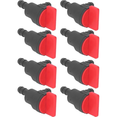 Vanne de Coupure de Carburant 8 Pièces 1/4in Vanne D'arrêt à 90 Degrés Vanne de Gaz Droite pour Stens pour Oregon pour MTD pour Cub Cadet (1/5)