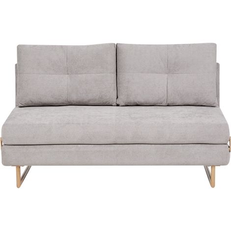 Sofá cama de tela 3 plazas minimalista para 3 personas desplegable gris Jerslev (1/5)