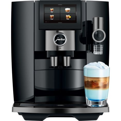JURA J10 Piano Black (EA) - Macchina da Caffè automatica con Cold Brew, Sweet Foam e 42 specialità