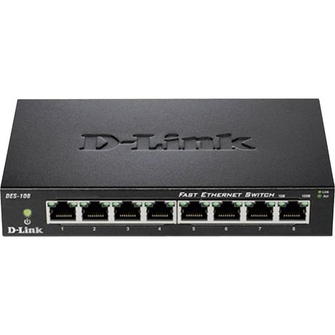 Switch réseau D-Link DES-108 8 ports 100 MBit/s (1/3)