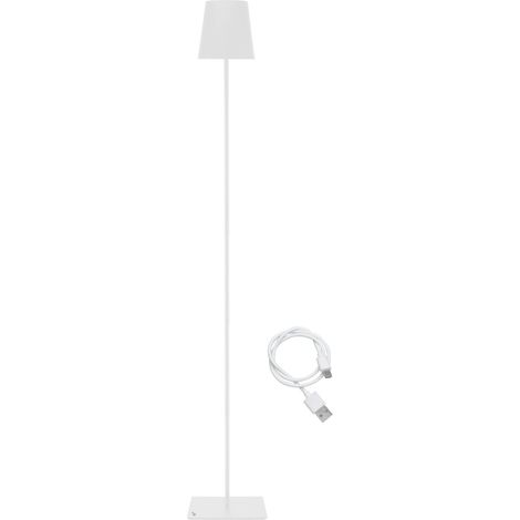 BEPER P201UTP404 Lampada da terra XL con altezza regolabile, Lampada da scrivania 2,5W, Lampada ricaricabile cavo USB type-C, 3 tonalità di Luce, Bianca (1/5)