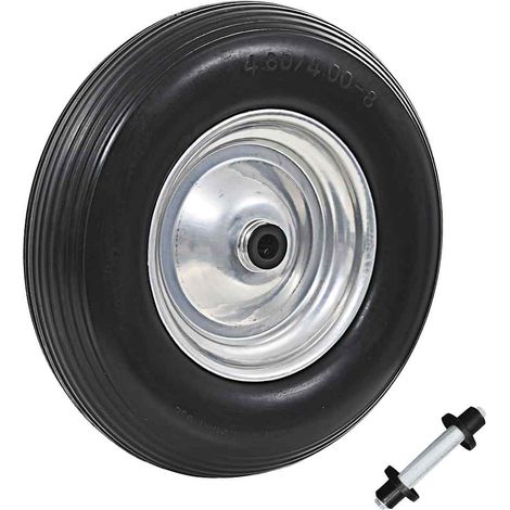 Rueda de carretilla con eje macizo PU 4.00-8 390 mm