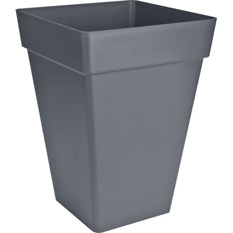 Jardinière carrée Elho Loft Urban High 37 - Noir - Ø 37 x H 51 cm - extérieur - 100 % recyclé (1/4)