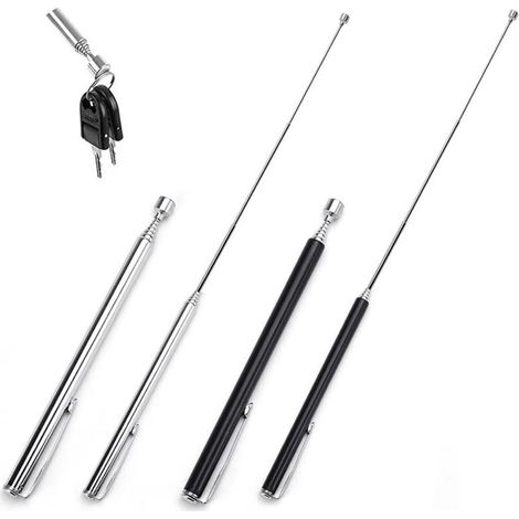 PCS Outils Télescopiques Magnétiques en Acier Inoxydable 12,5 à 65 cm Télescopique Facile Magnétique Portable Ramassage Magnétiques Télescopiques pour Clés Pinces Vis Écrous Boulons-DOU