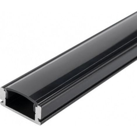 Optonica – Profilé aluminium 2m noir pour ruban LED – Cache opaque noir diffusant – Dissipation thermique optimale – Installation facile (1/3)