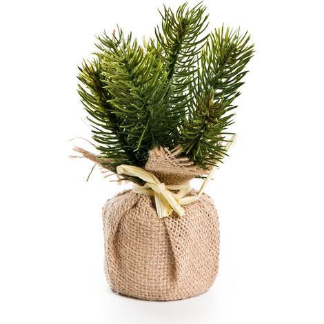 Weihnachtsbaum im Jutesack 19cm